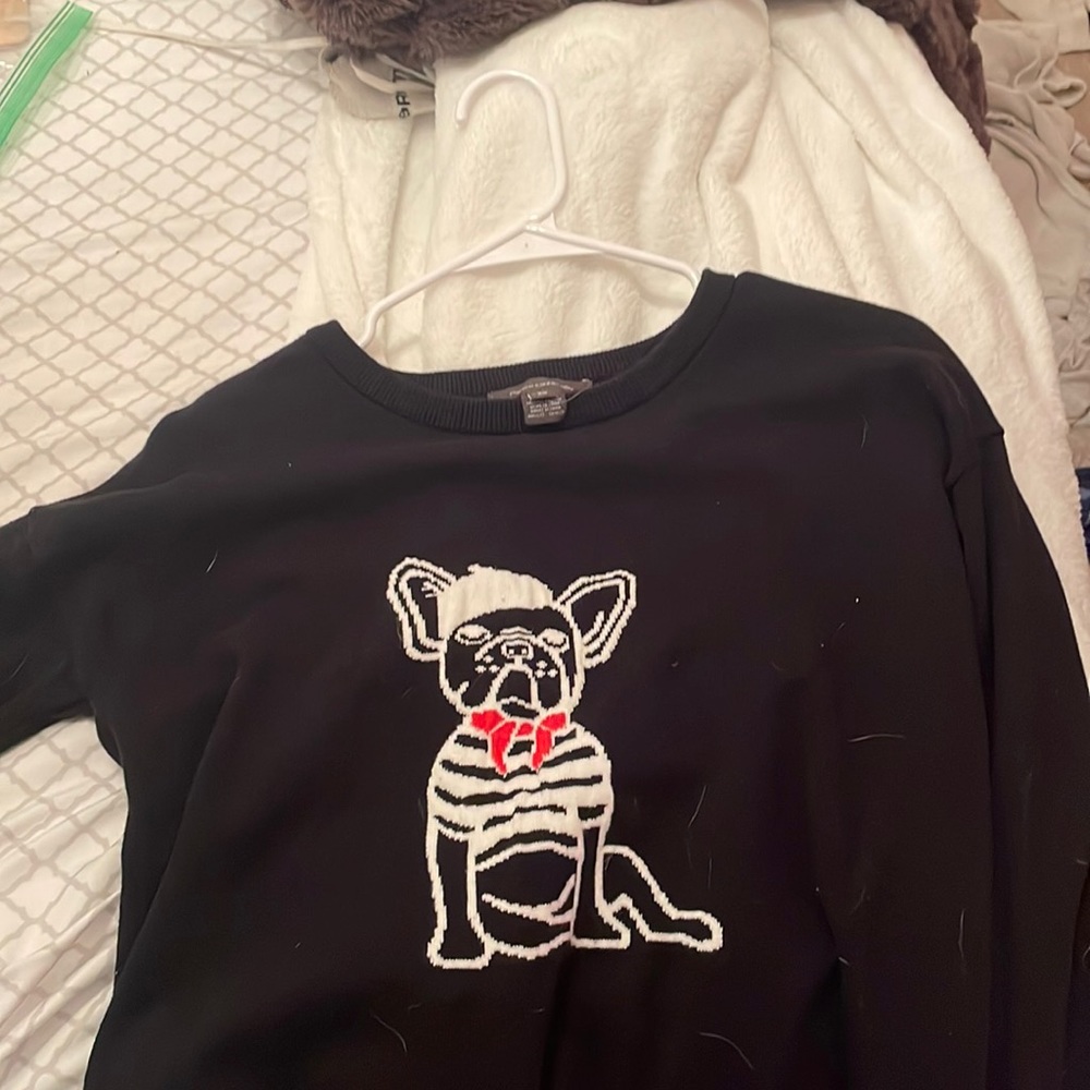 french bulldog sweatshirt never worn j been sitting in closet